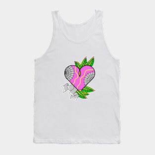 pink heart Tank Top